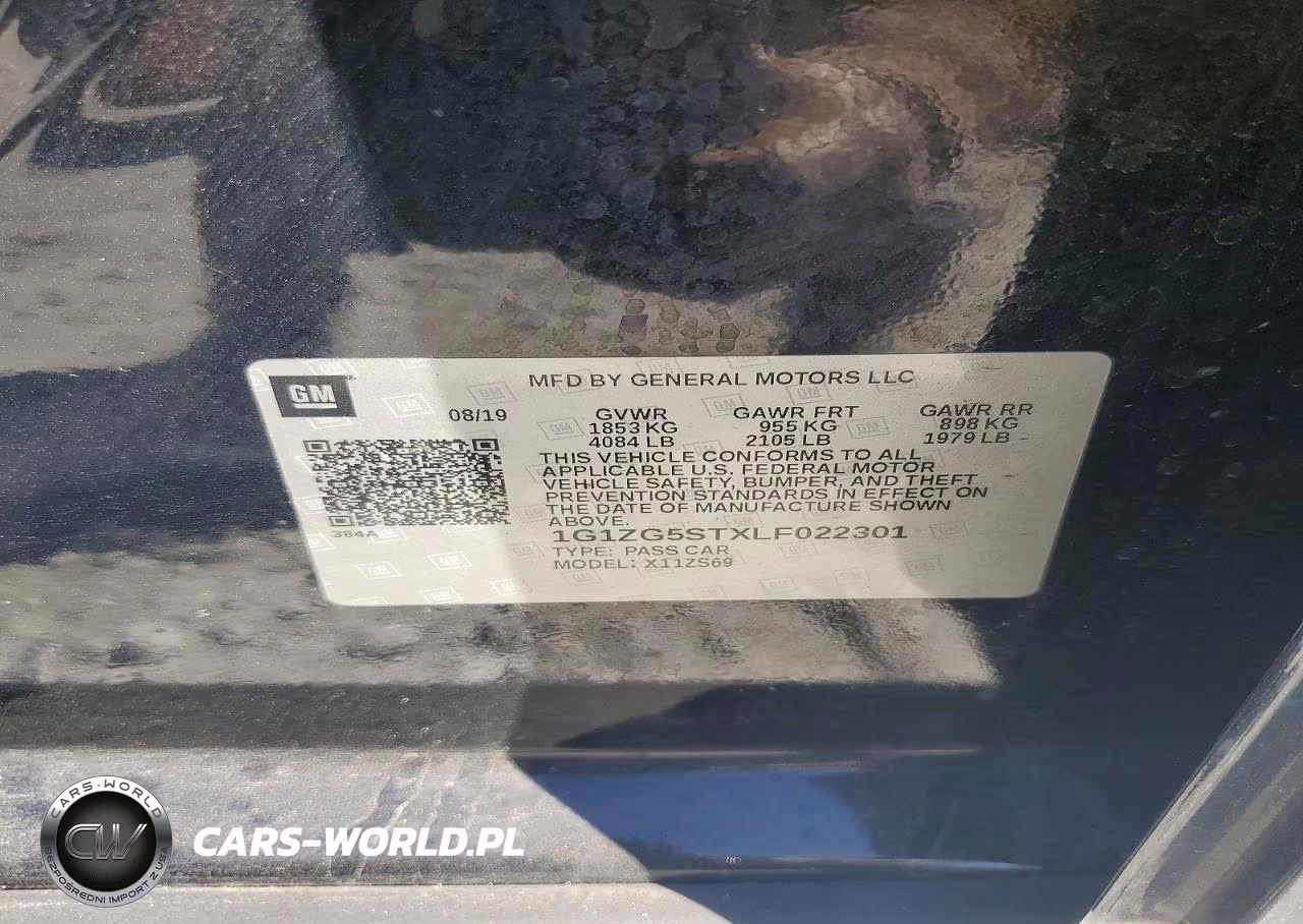 2020 Chevrolet Malibu Rs VIN:1G1ZG5STXLF022301 - 12