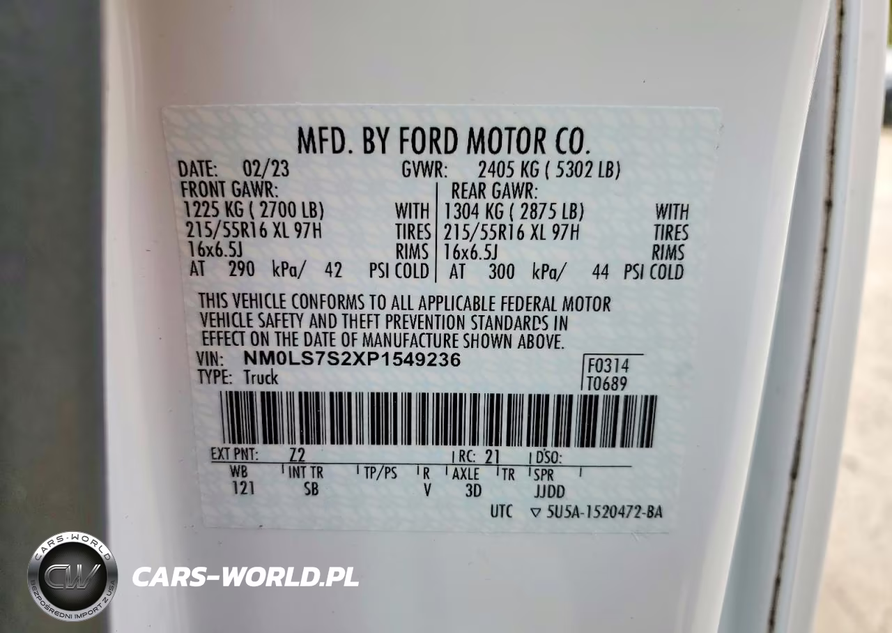 2023 Ford Transit Connect Xl Utility - Service Van VIN:NM0LS7S2XP1549236 - 14