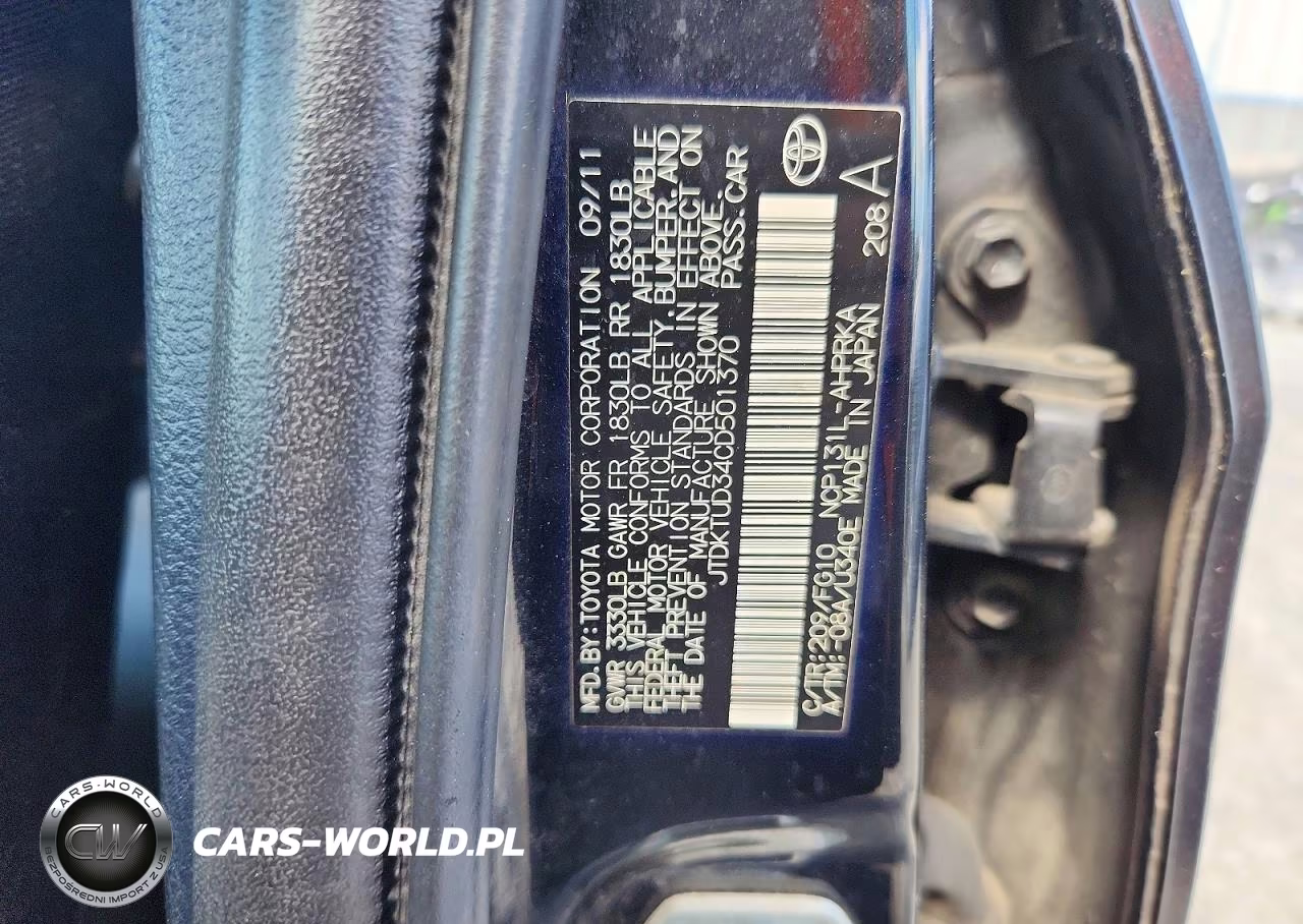2012 Toyota Yaris 5-Door L VIN:JTDKTUD34CD501370 - 12