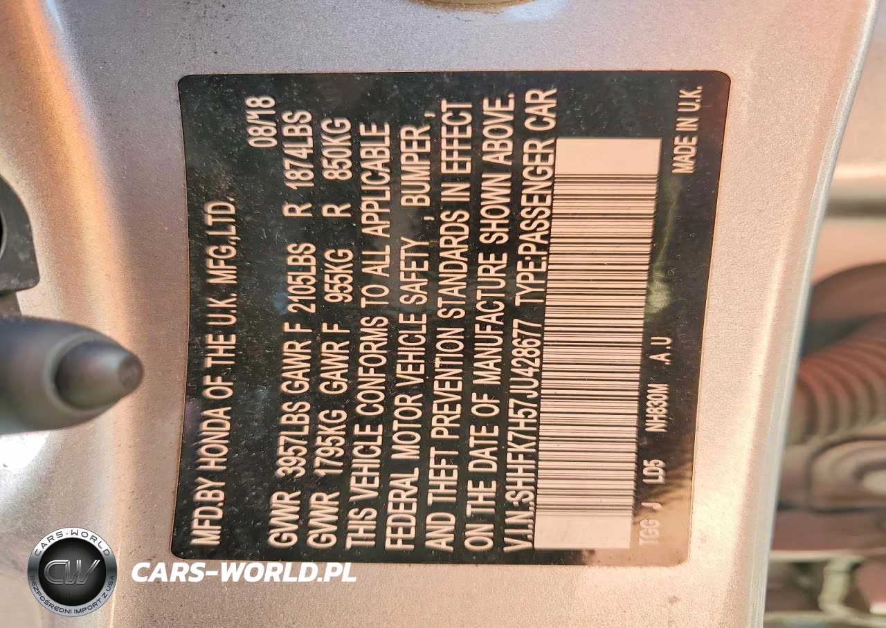 2018 Honda Civic Ex VIN:SHHFK7H57JU428677 - 12