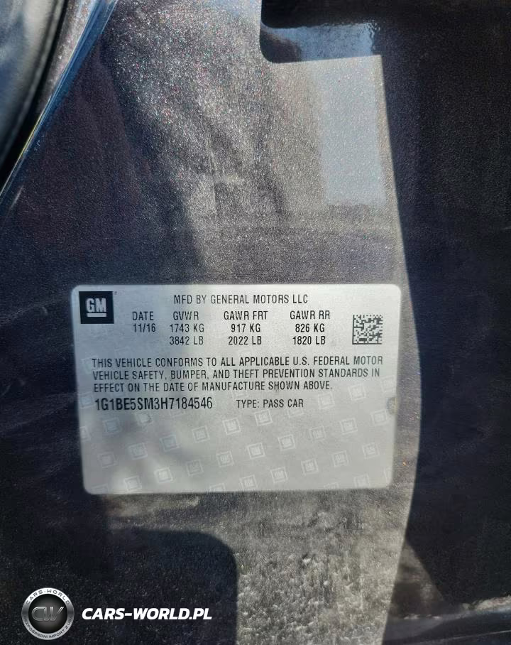 2017 Chevrolet Cruze Lt VIN:1G1BE5SM3H7184546 - 12