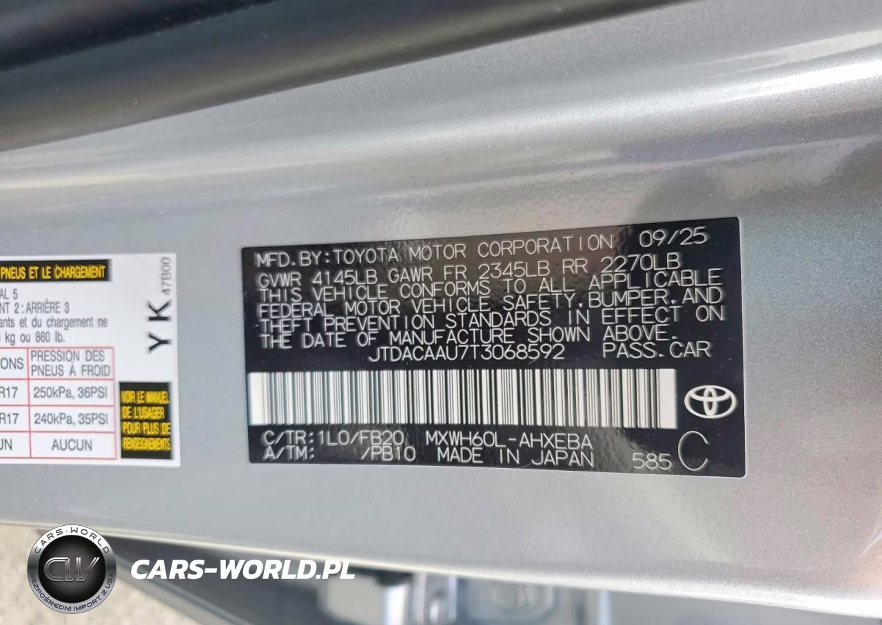 2026 Toyota Prius Le VIN:JTDACAAU7T3068592 - 13