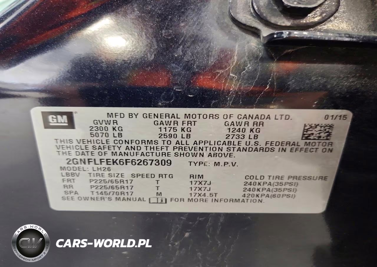 2015 Chevrolet Equinox Lt VIN:2GNFLFEK6F6267309 - 13