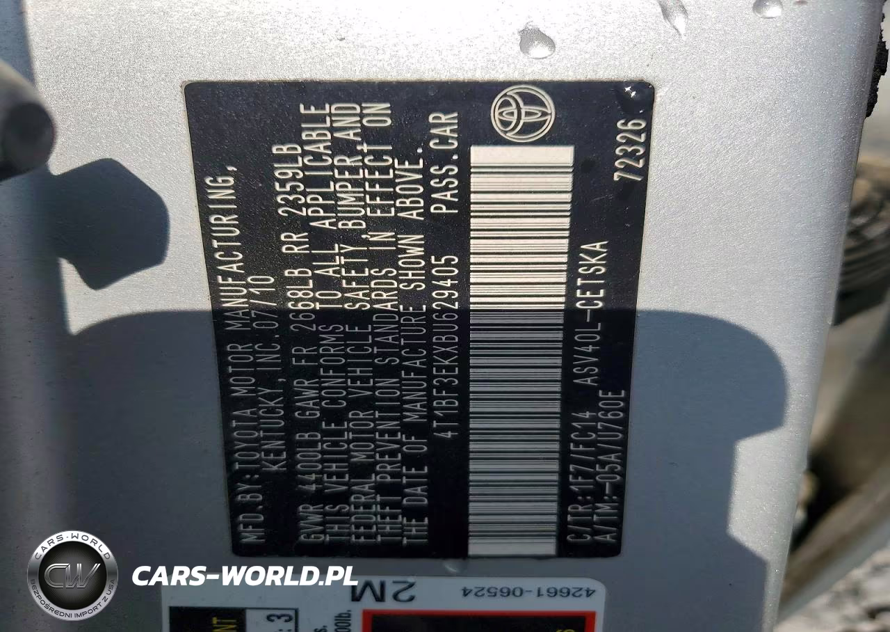 2011 Toyota Camry Se VIN:4T1BF3EKXBU629405 - 12