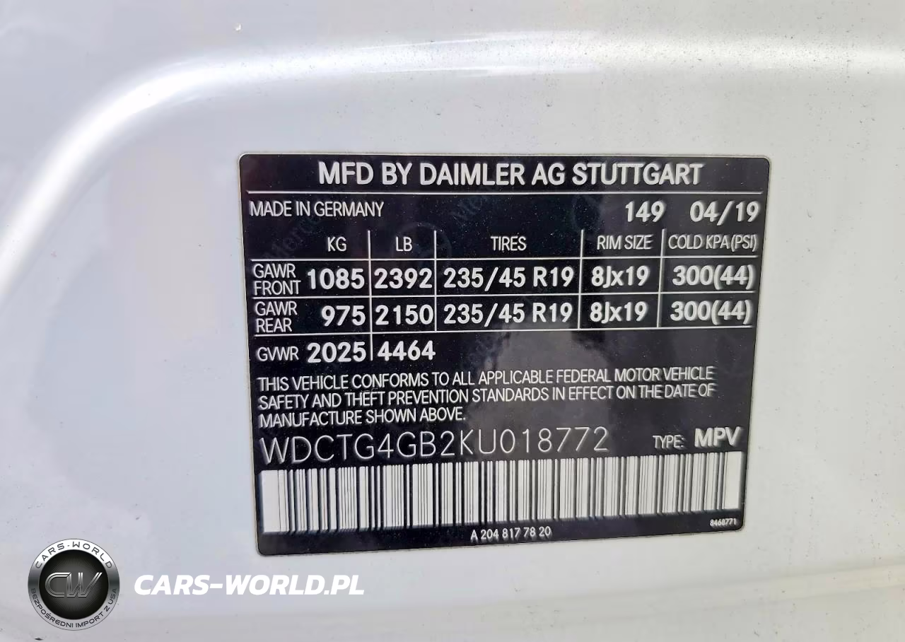 2019 Mercedes-Benz Gla 250 4Matic VIN:WDCTG4GB2KU018772 - 12