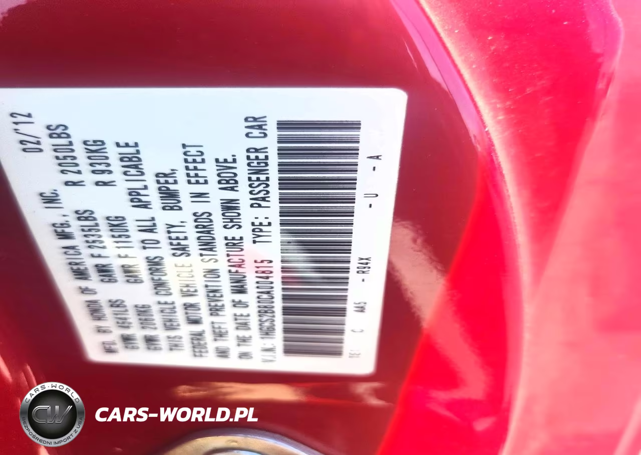 2012 Honda Accord Exl VIN:1HGCS2B80CA004815 - 13