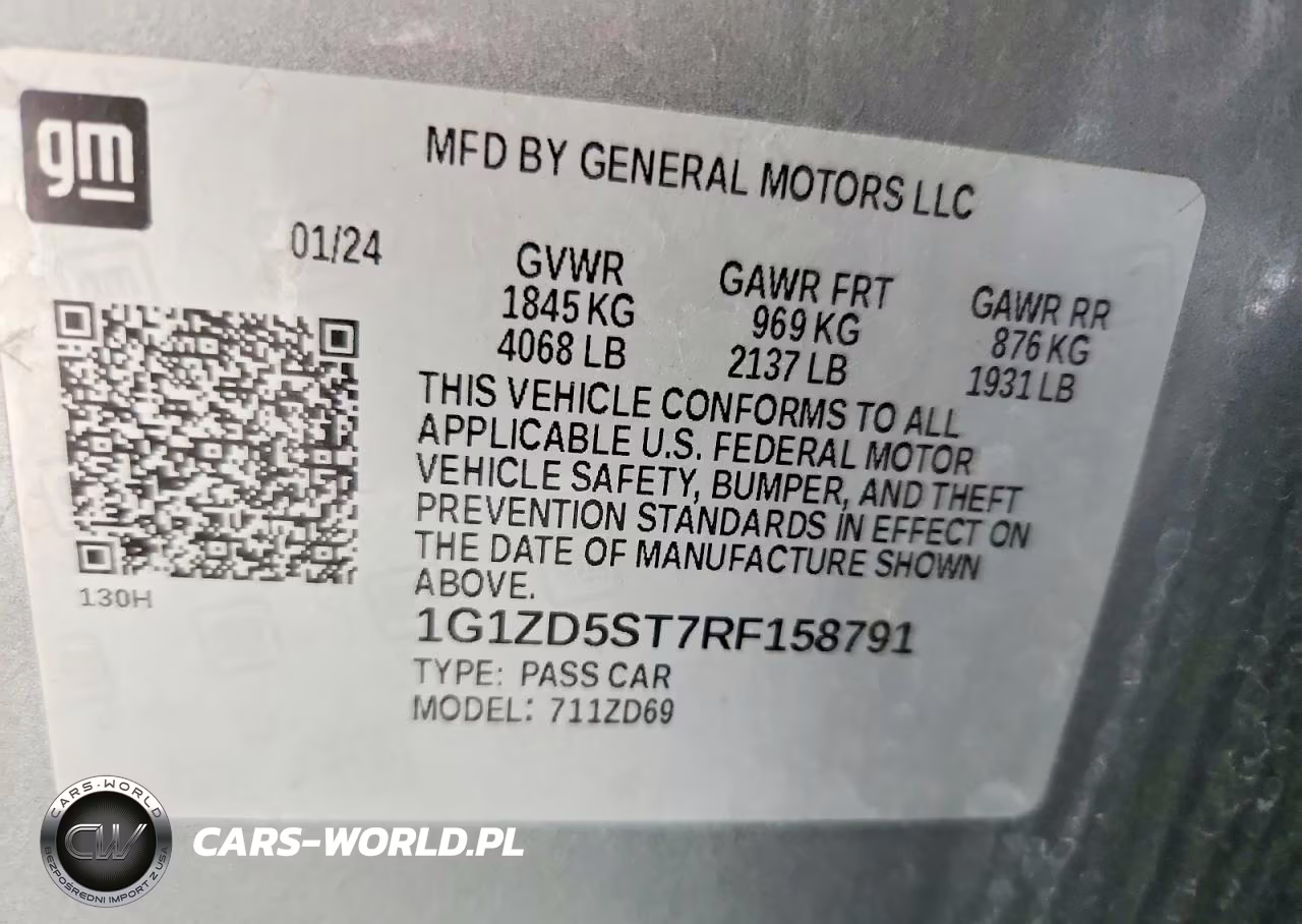 2024 Chevrolet Malibu Lt VIN:1G1ZD5ST7RF158791 - 13