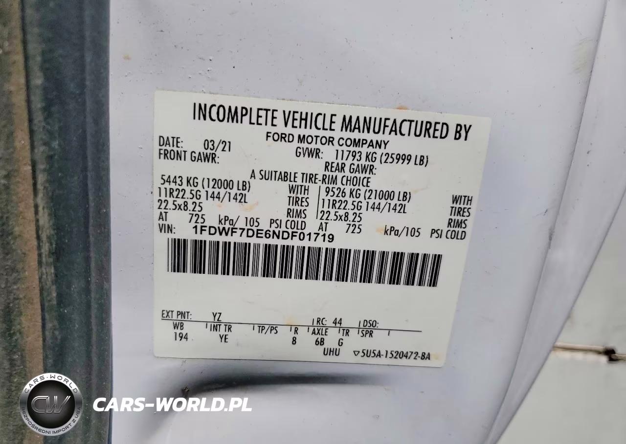 2022 Ford F750 Super Duty Chipper Truck VIN:1FDWF7DE6NDF01719 - 12