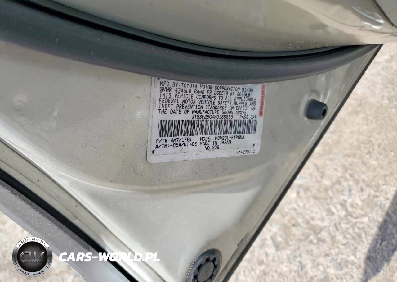 1999 Lexus Es 300 Base VIN:JT8BF28G4X0185893 - 13