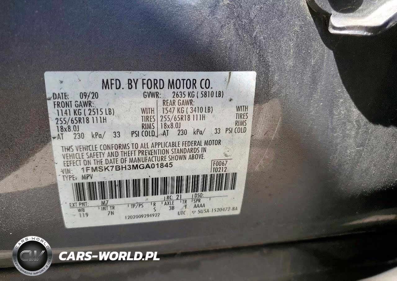 2021 Ford Explorer VIN:1FMSK7BH3MGA01845 - 12