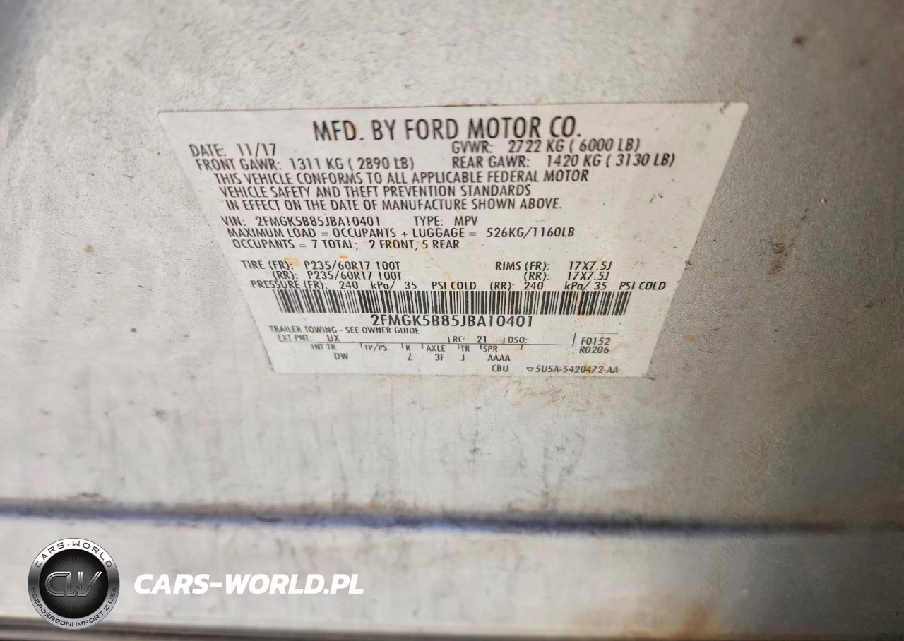 2018 Ford Flex Se VIN:2FMGK5B85JBA10401 - 13