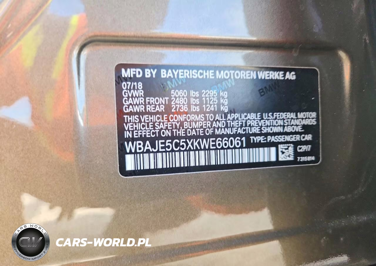 2019 BMW 540 I VIN:WBAJE5C5XKWE66061 - 13