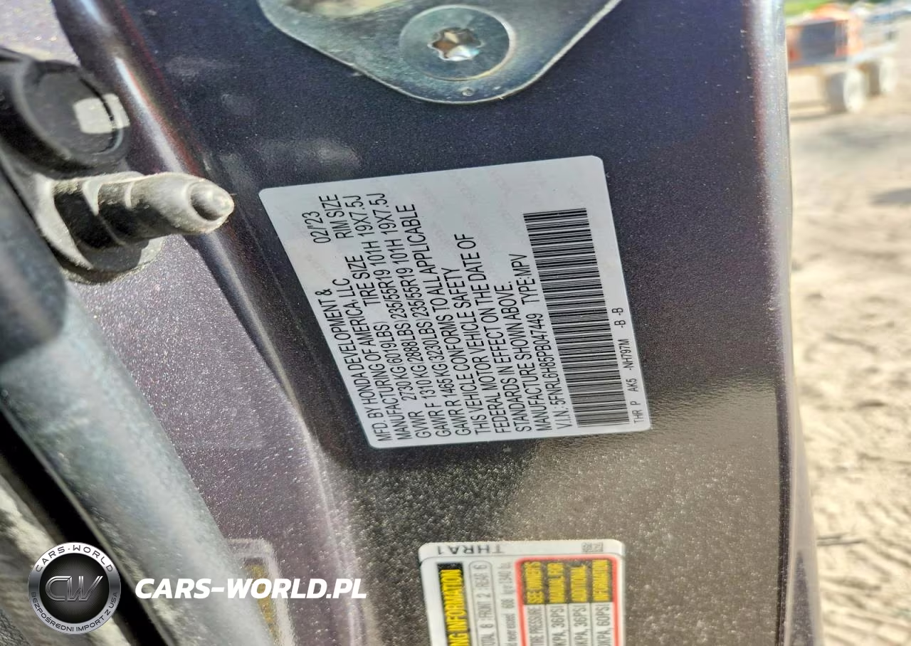 2023 Honda Odyssey Touring VIN:5FNRL6H85PB047449 - 14