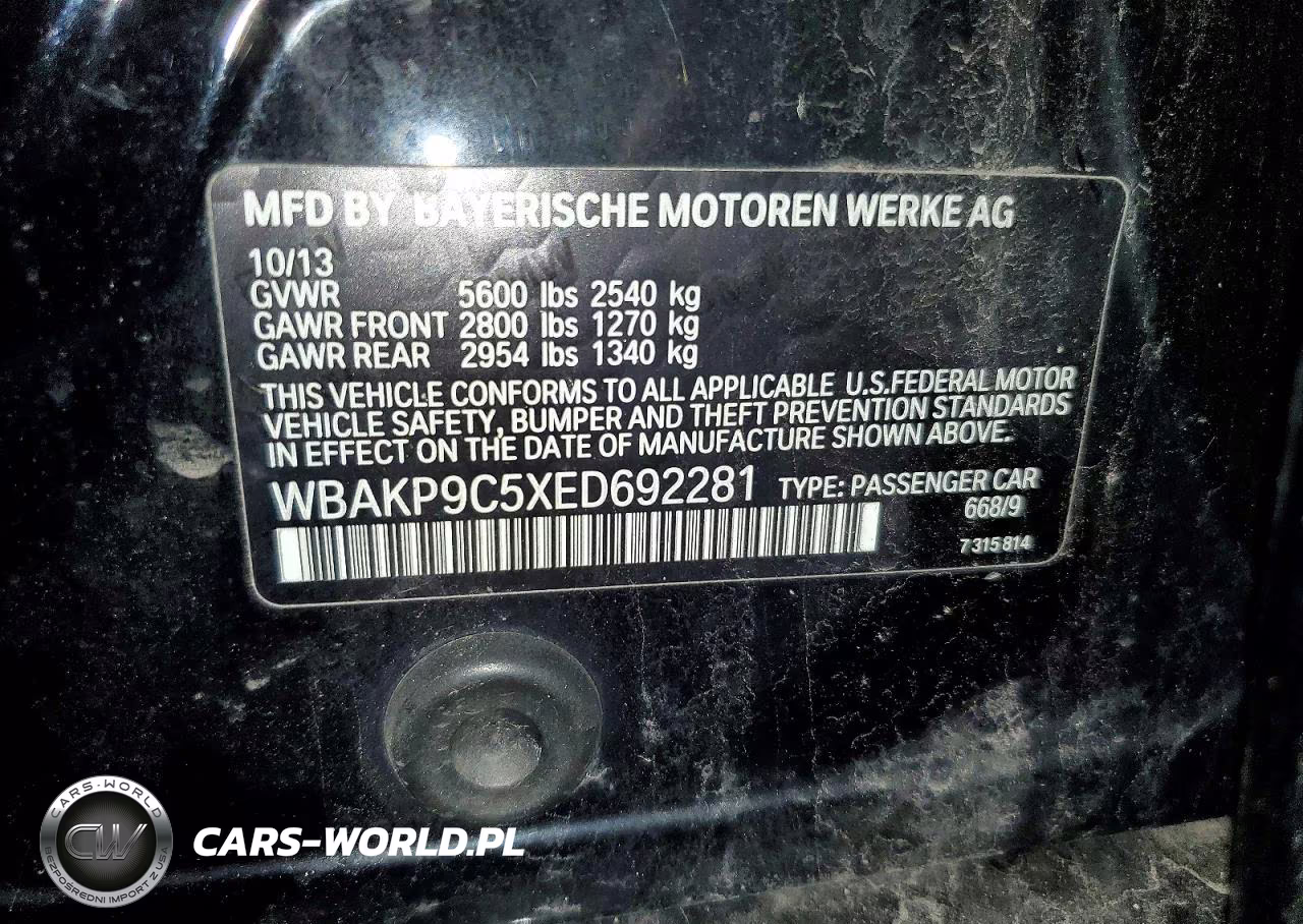 2014 BMW 550 Xi VIN:WBAKP9C5XED692281 - 13