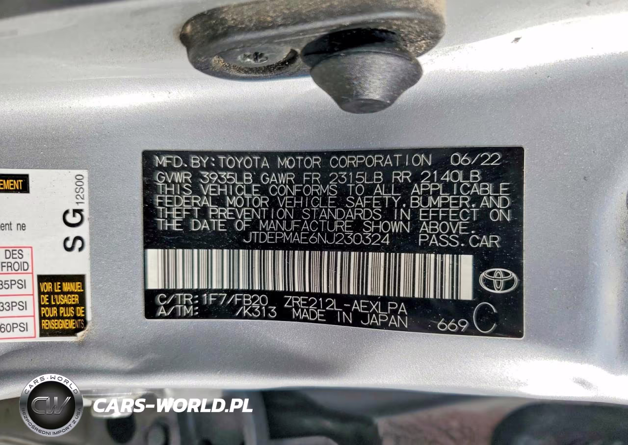 2022 Toyota Corolla Le VIN:JTDEPMAE6NJ230324 - 12