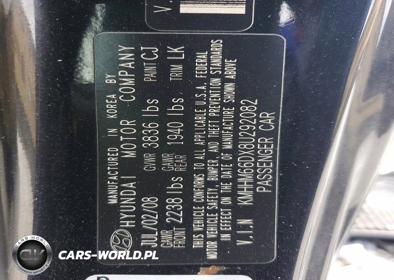 2008 Hyundai Tiburon Gs VIN:KMHHM66DX8U292082 - 13