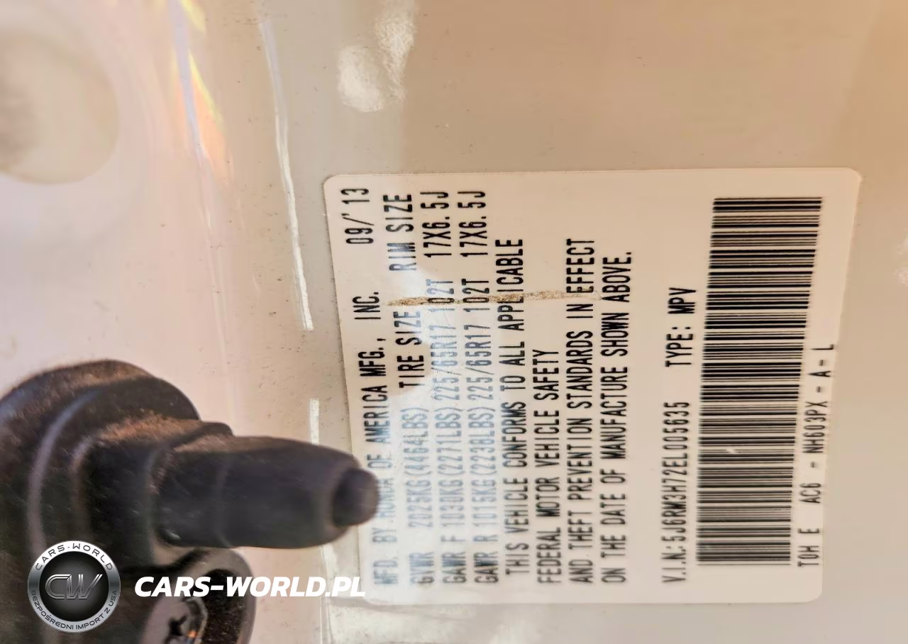 2014 Honda Cr-V Exl VIN:5J6RM3H72EL005635 - 14