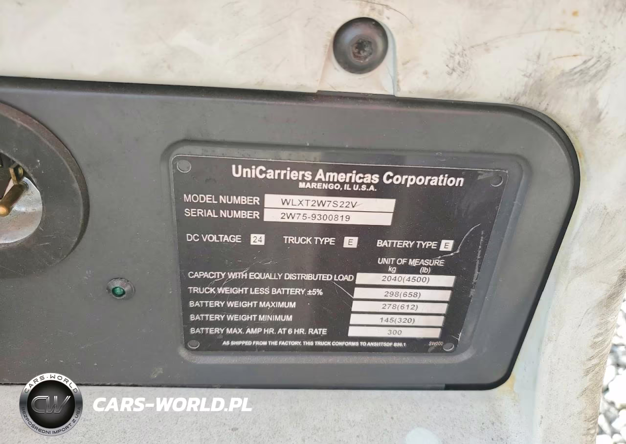 2016 Unicarriers Wpxt2W1G60Bv Pallet Jack VIN:2W169322245 - 10