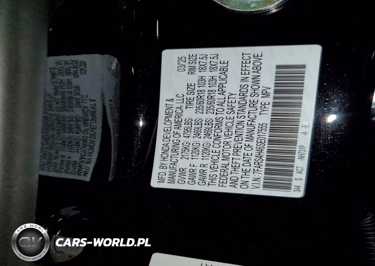 2025 Honda Cr-V Ex VIN:7FARS4H46SE017555 - 12