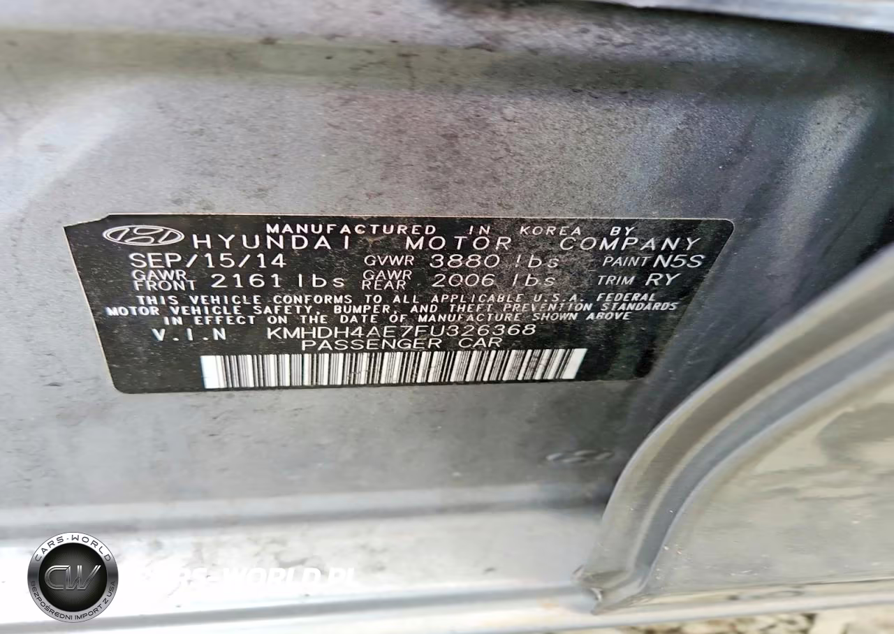 2015 Hyundai Elantra Limited VIN:KMHDH4AE7FU326368 - 13