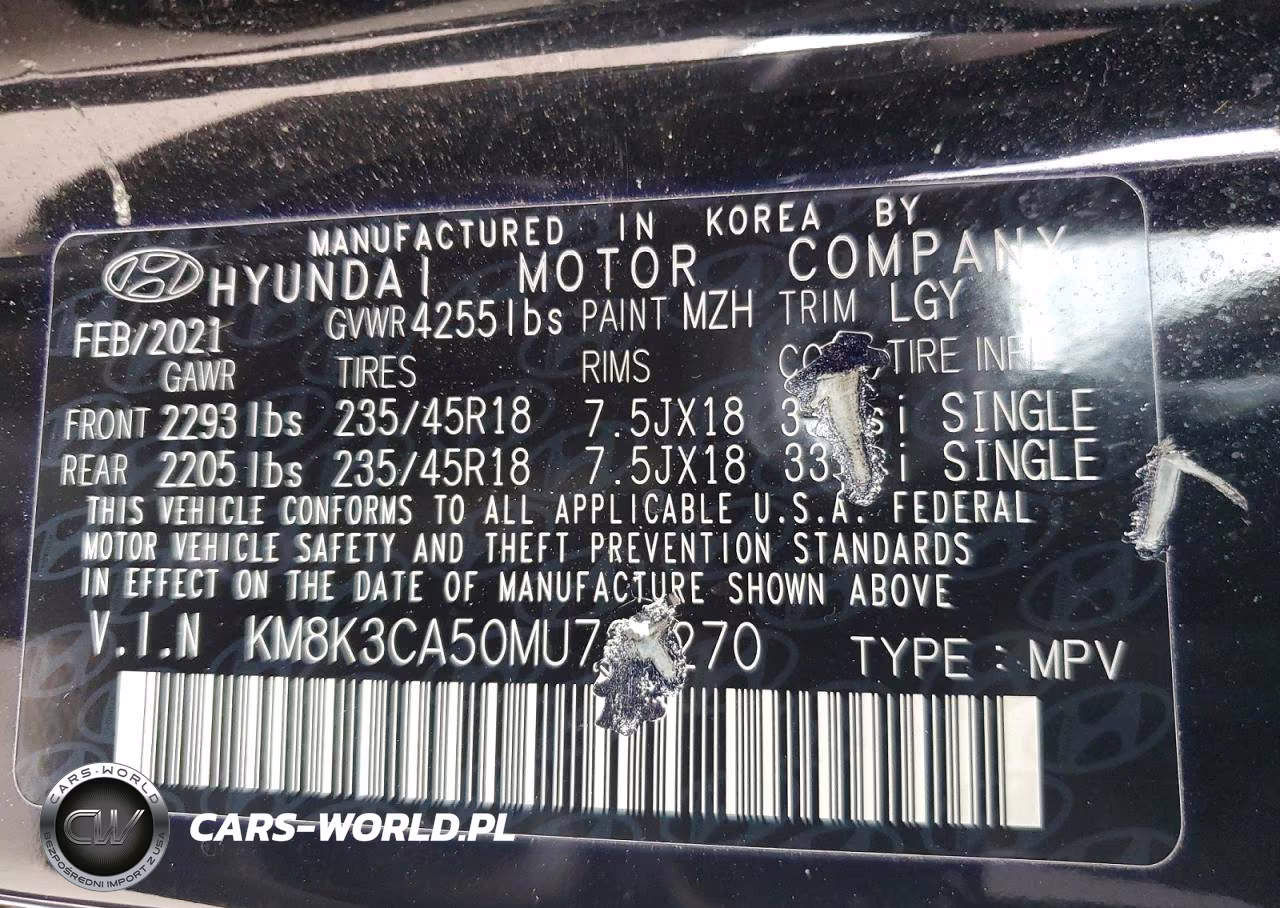 2021 Hyundai Kona Limited VIN:KM8K3CA50MU737270 - 12