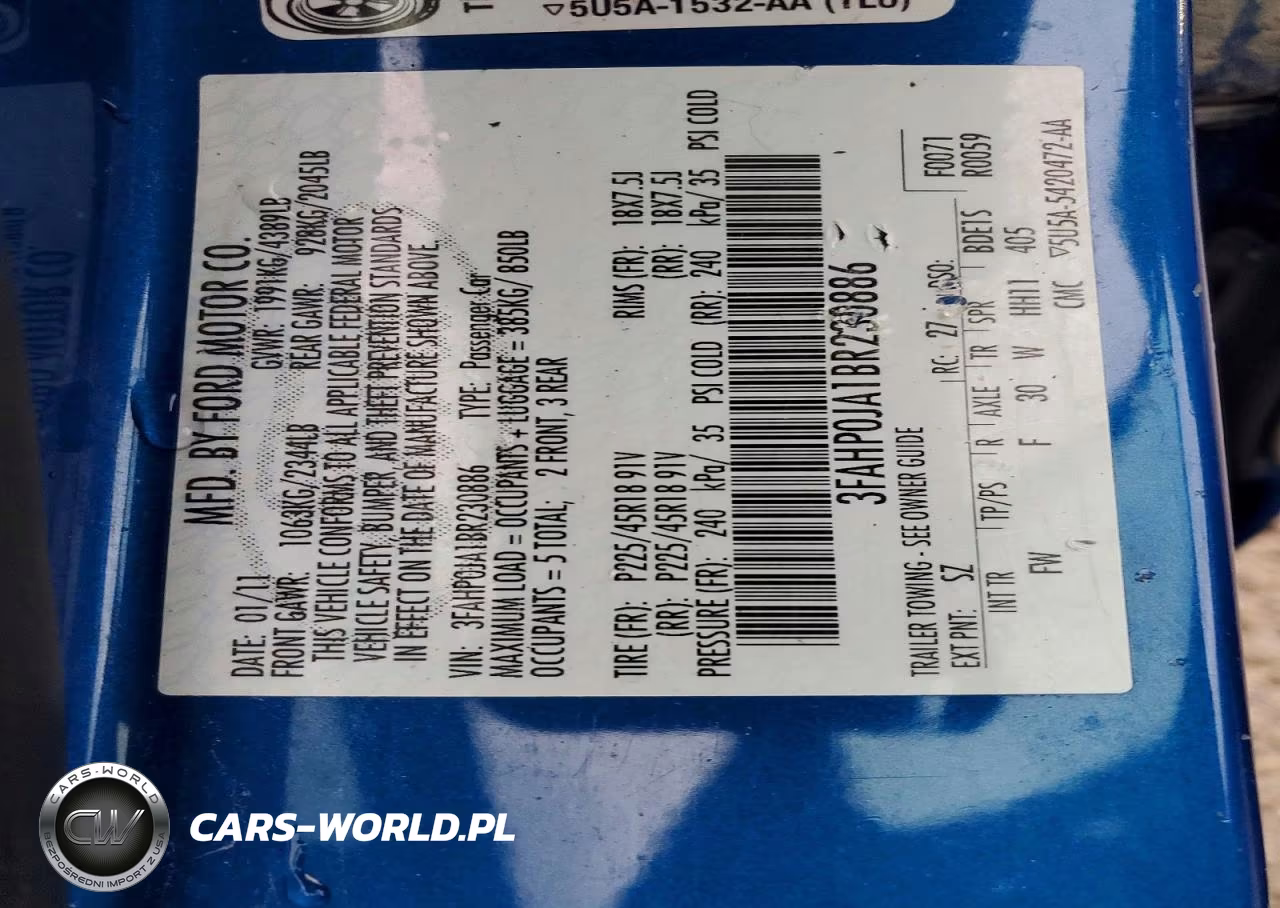 2011 Ford Fusion Sel VIN:3FAHP0JA1BR230886 - 12