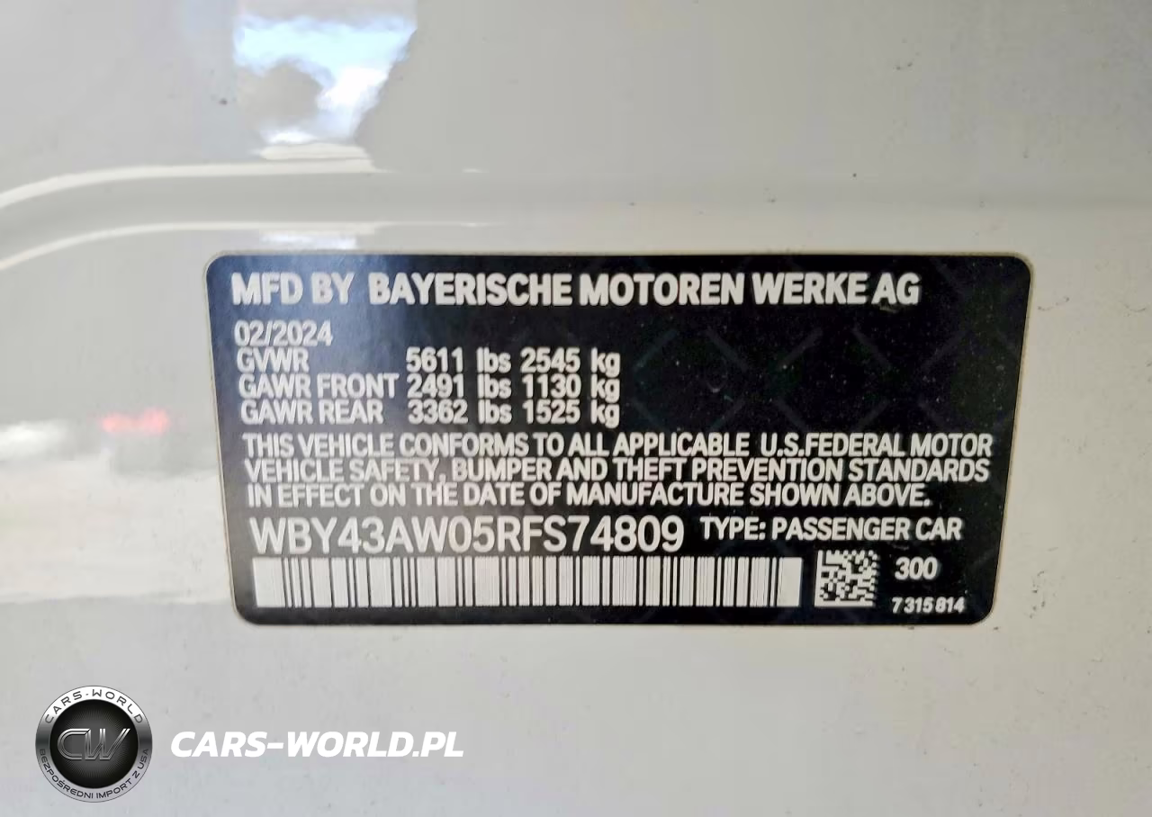 2024 BMW I4 Edrive 35 VIN:WBY43AW05RFS74809 - 12