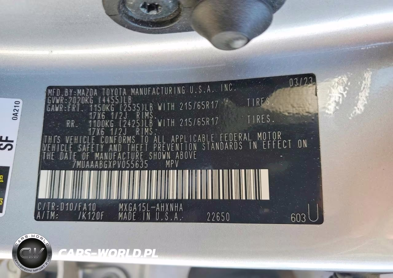2023 Toyota Corolla Cross L VIN:7MUAAABGXPV055635 - 13