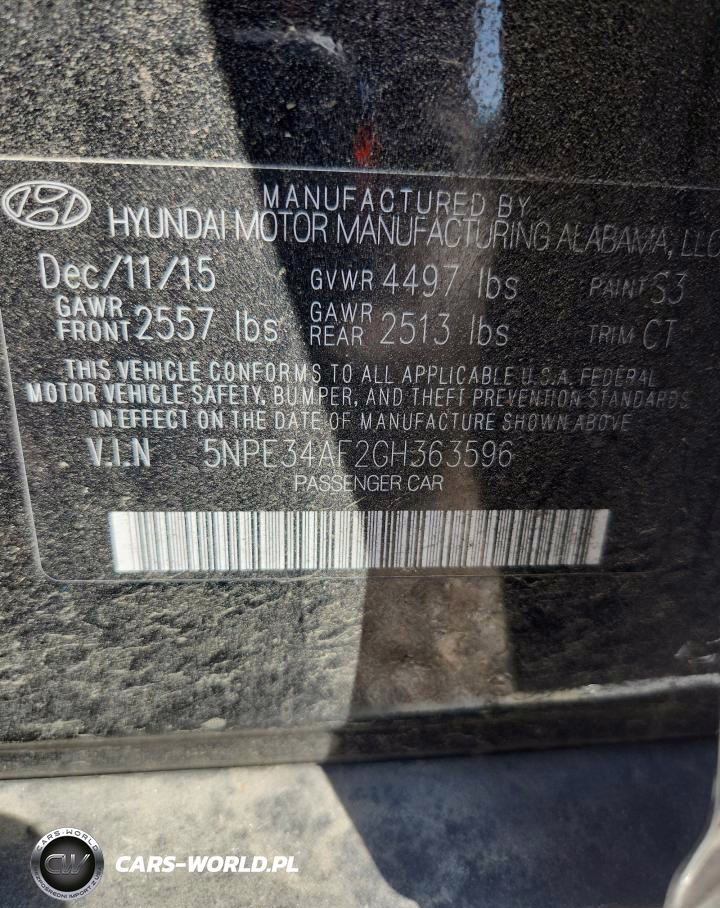 2016 Hyundai Sonata Sport VIN:5NPE34AF2GH363596 - 13