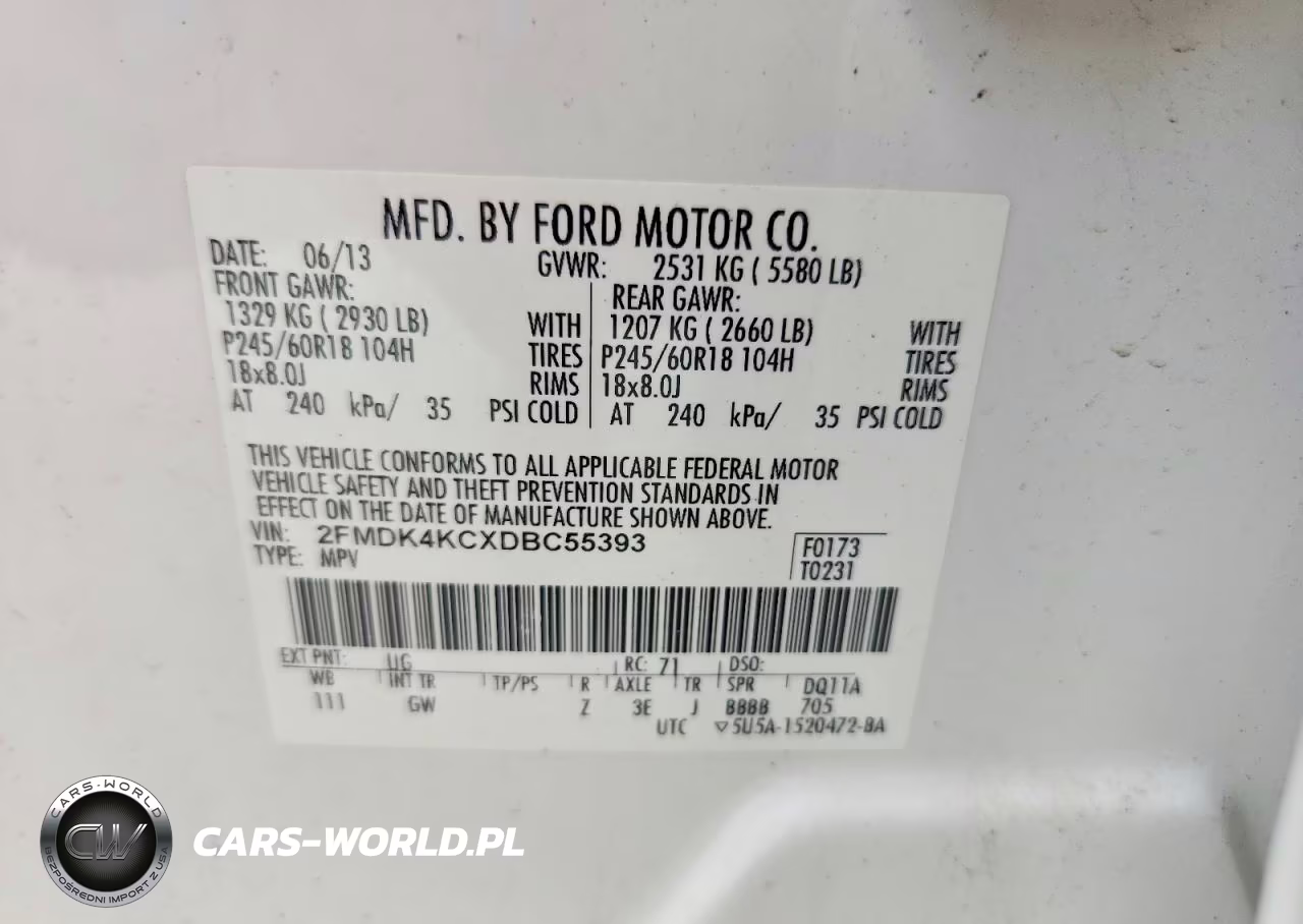 2013 Ford Edge Limited VIN:2FMDK4KCXDBC55393 - 13