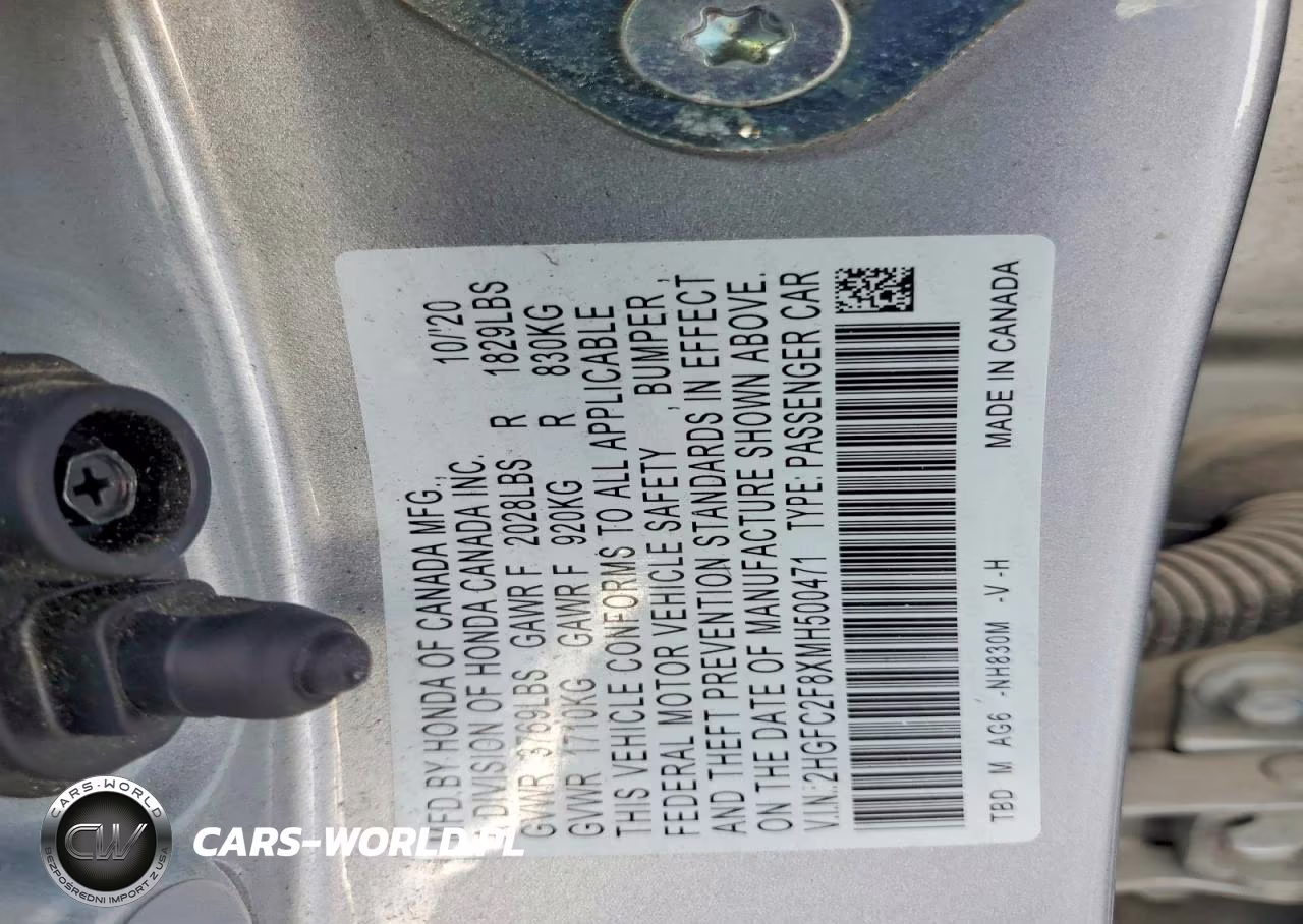2021 Honda Civic Sport VIN:2HGFC2F8XMH500471 - 13