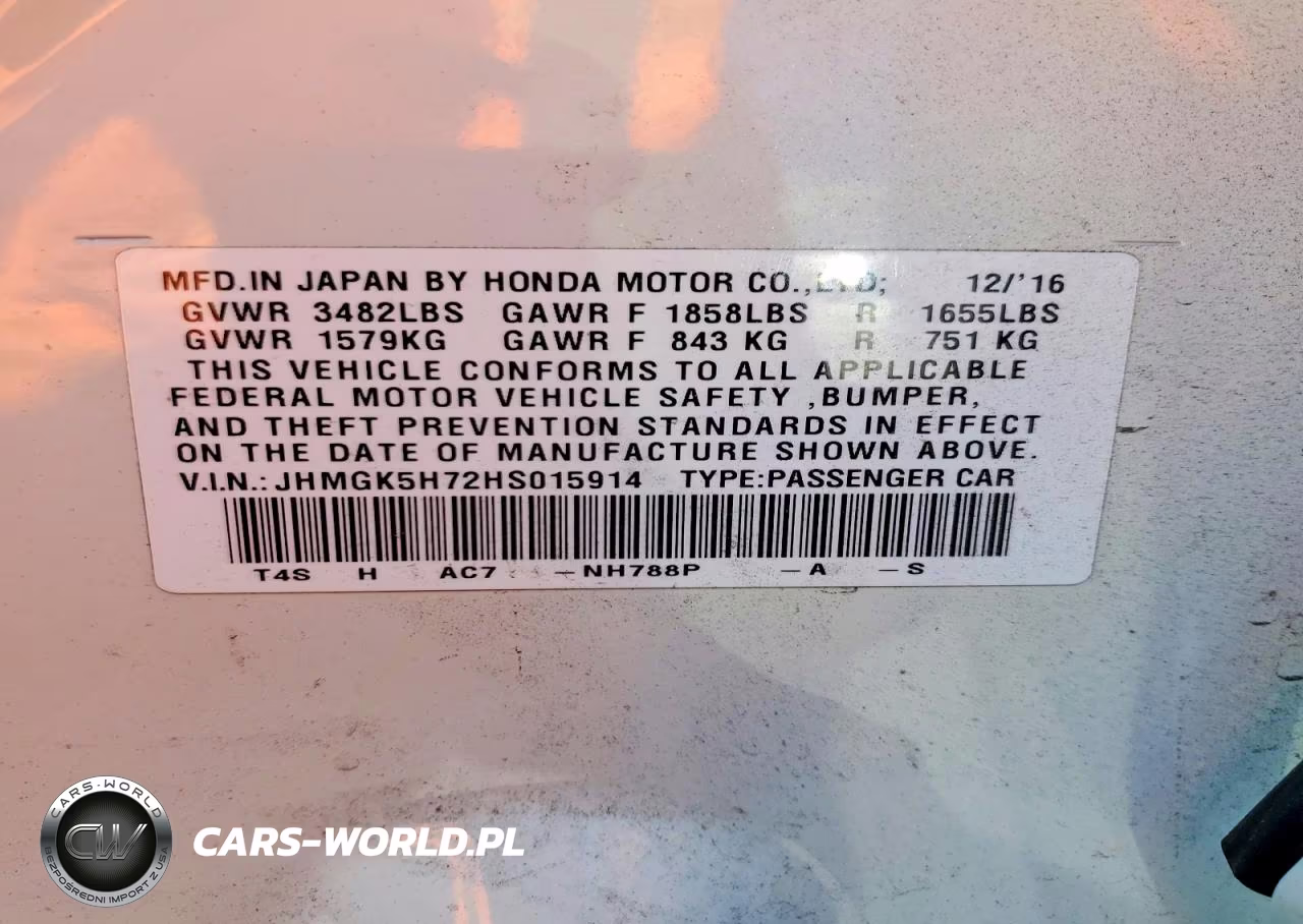 2017 Honda Fit Ex VIN:JHMGK5H72HS015914 - 12
