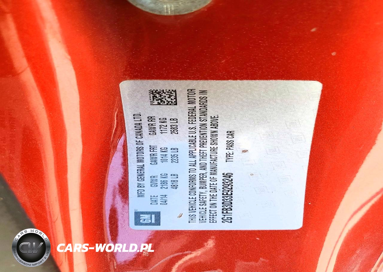 2014 Chevrolet Camaro Lt VIN:2G1FB3D33E9293246 - 12