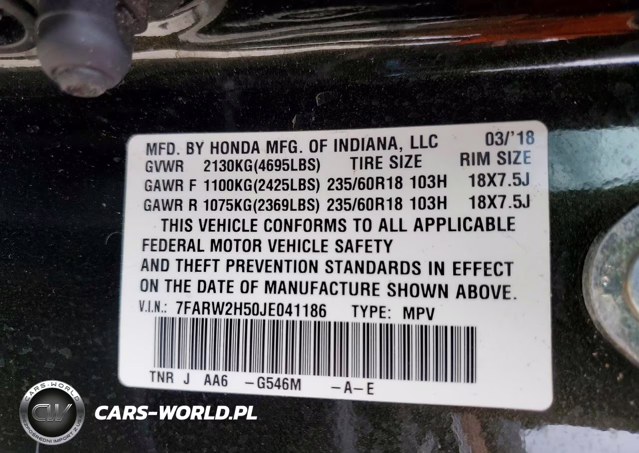 2018 Honda Cr-V Ex VIN:7FARW2H50JE041186 - 14