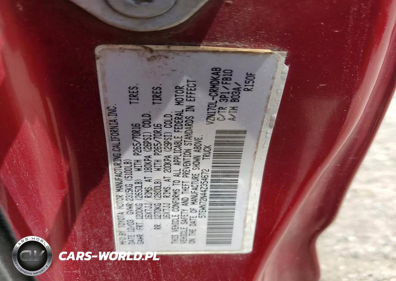 2004 Toyota Tacoma Xtracab VIN:5TEWN72N44Z354672 - 12