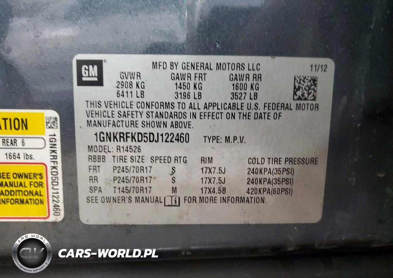 2013 Chevrolet Traverse Ls VIN:1GNKRFKD5DJ122460 - 12