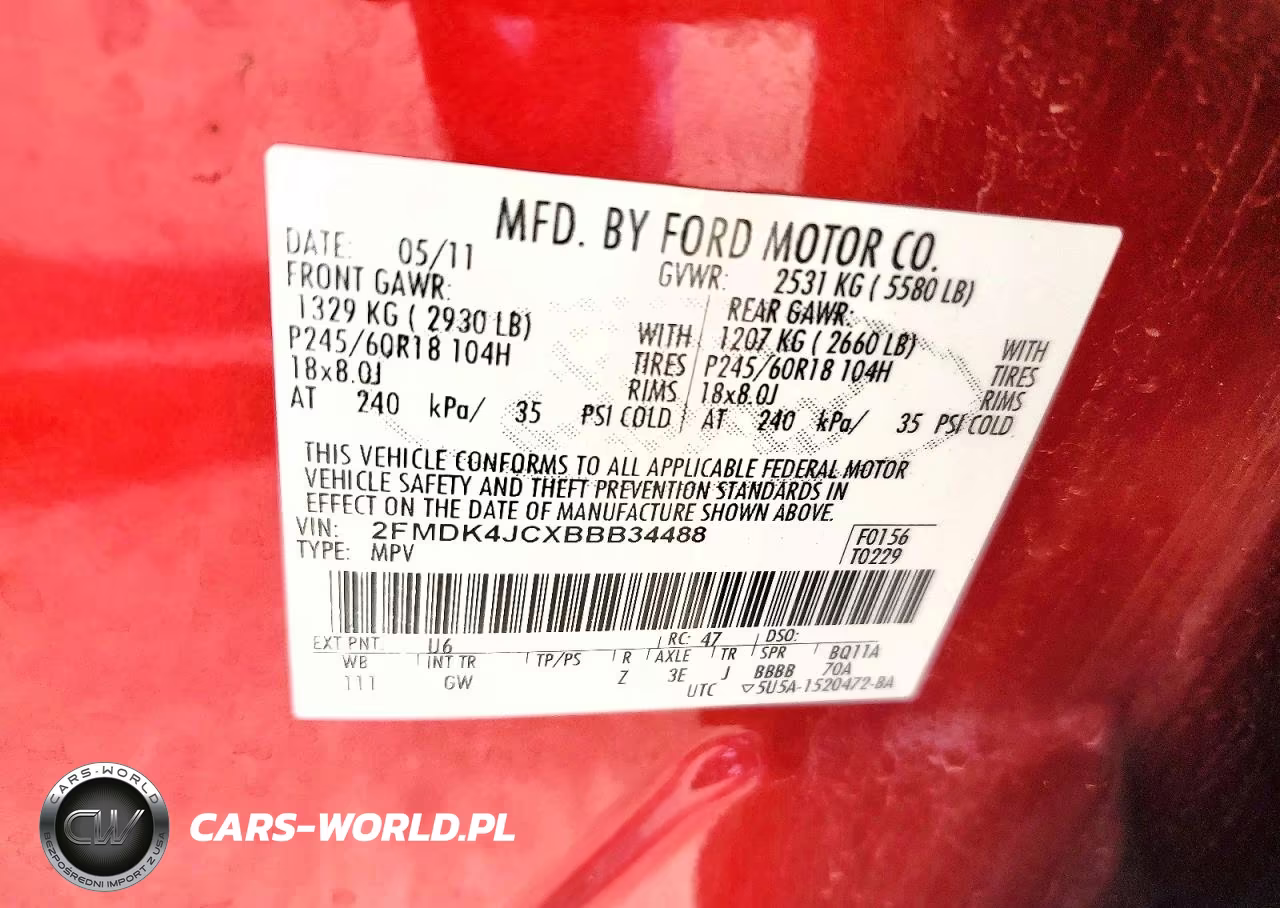 2011 Ford Edge Sel VIN:2FMDK4JCXBBB34488 - 13