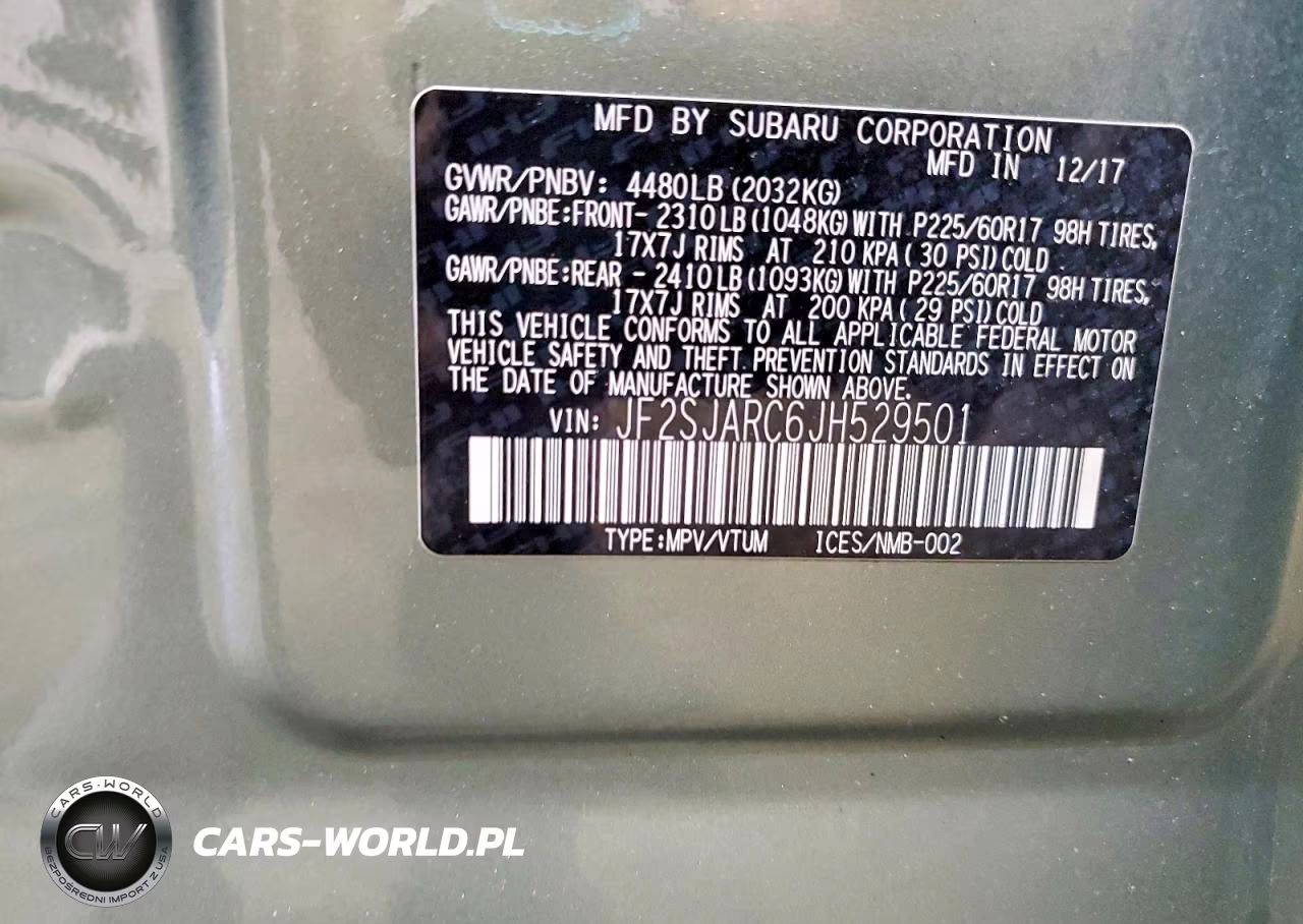 2018 Subaru Forester 2.5I Limited VIN:JF2SJARC6JH529501 - 12
