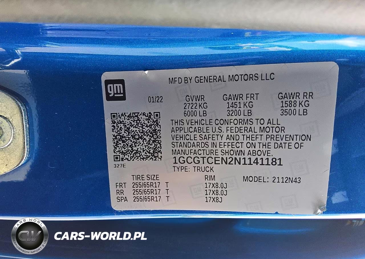 2022 Chevrolet Colorado Lt VIN:1GCGTCEN2N1141181 - 12