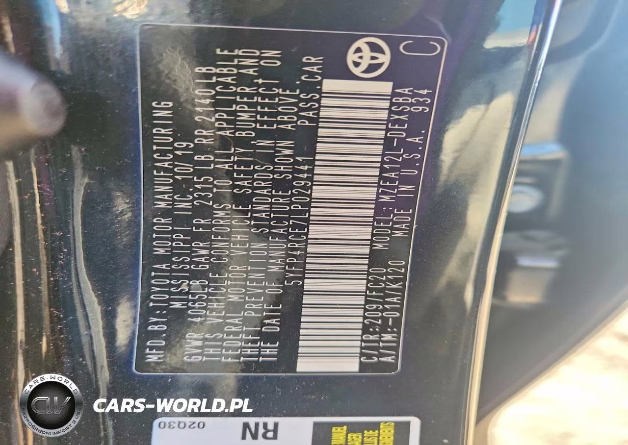 2020 Toyota Corolla Se VIN:5YFP4RCE7LP029441 - 12