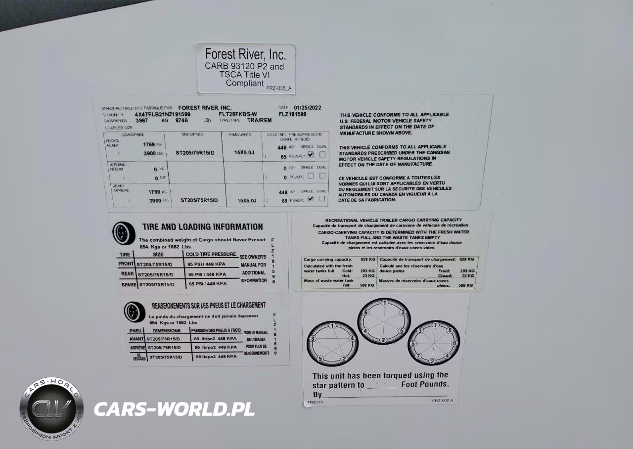 2022 Forest River Flagstaff Camper VIN:4X4TFLB21NZ181599 - 10