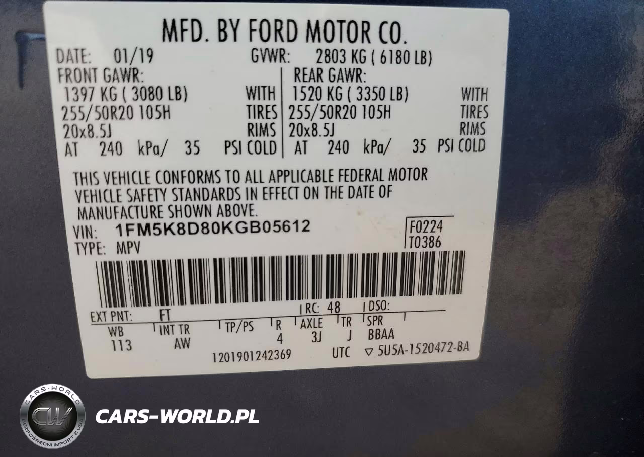 2019 Ford Explorer Xlt VIN:1FM5K8D80KGB05612 - 13
