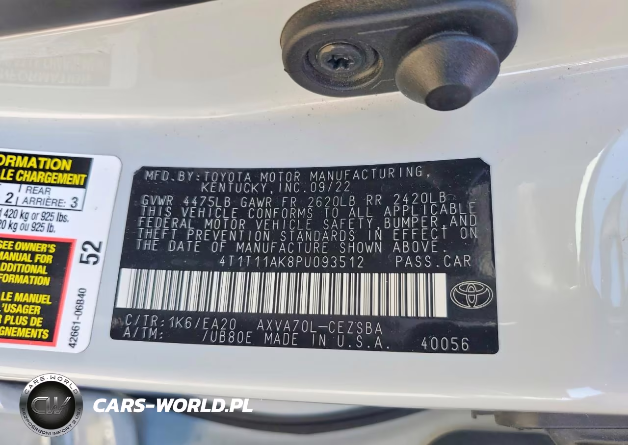 2023 Toyota Camry Se VIN:4T1T11AK8PU093512 - 12