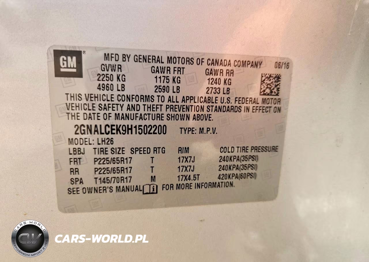 2017 Chevrolet Equinox Lt VIN:2GNALCEK9H1502200 - 14