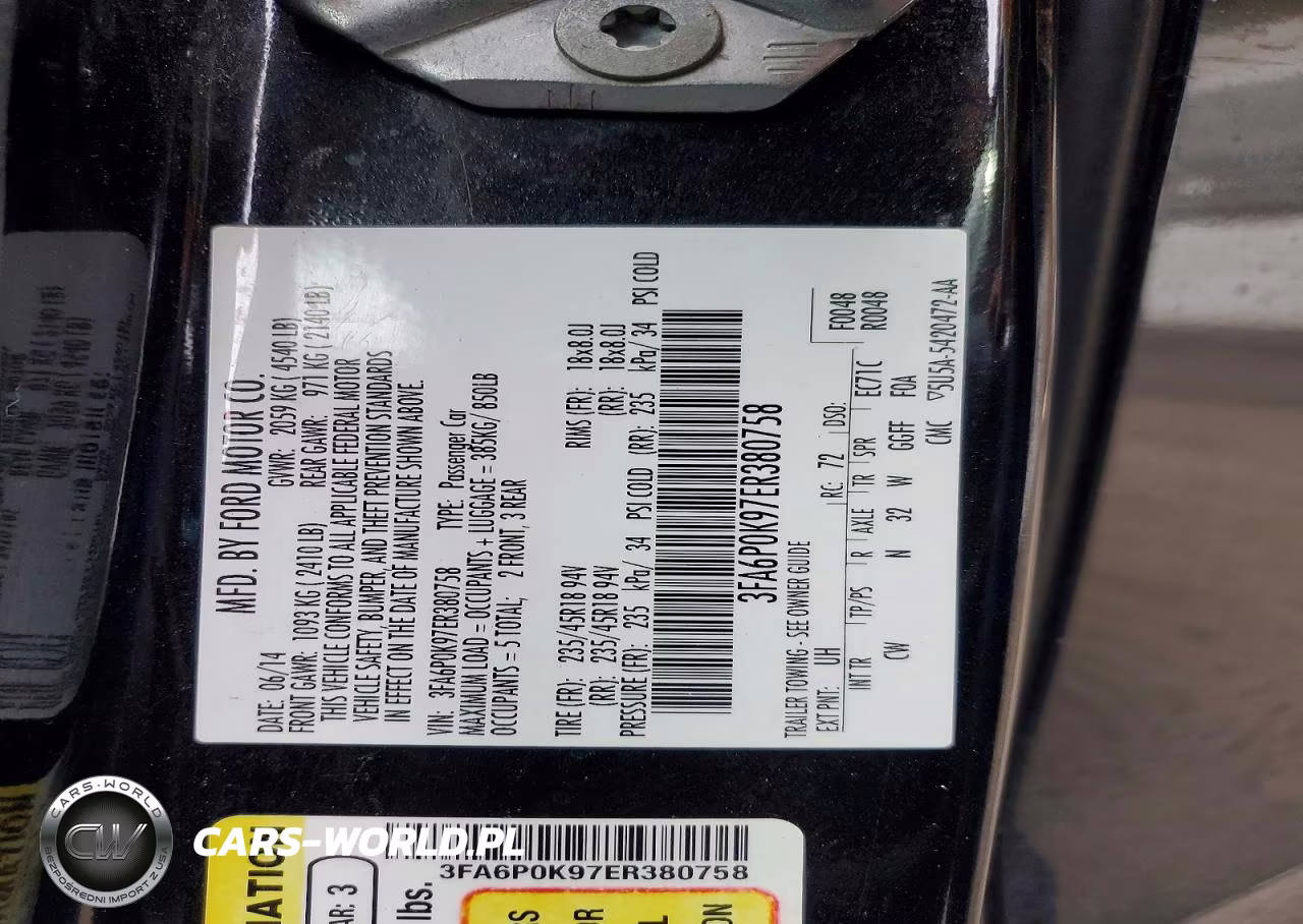 2014 Ford Fusion Titanium VIN:3FA6P0K97ER380758 - 12