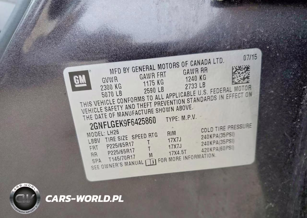 2015 Chevrolet Equinox Lt VIN:2GNFLGEK9F6425860 - 13
