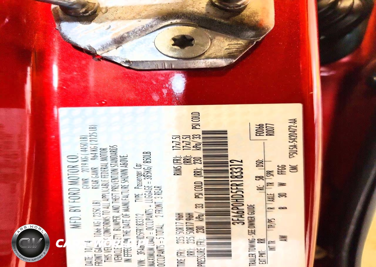 2015 Ford Fusion Se VIN:3FA6P0HD5FR183312 - 12