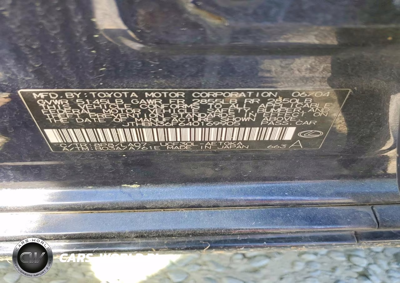 2004 Lexus Ls 430 Base VIN:JTHBN36F640169905 - 12