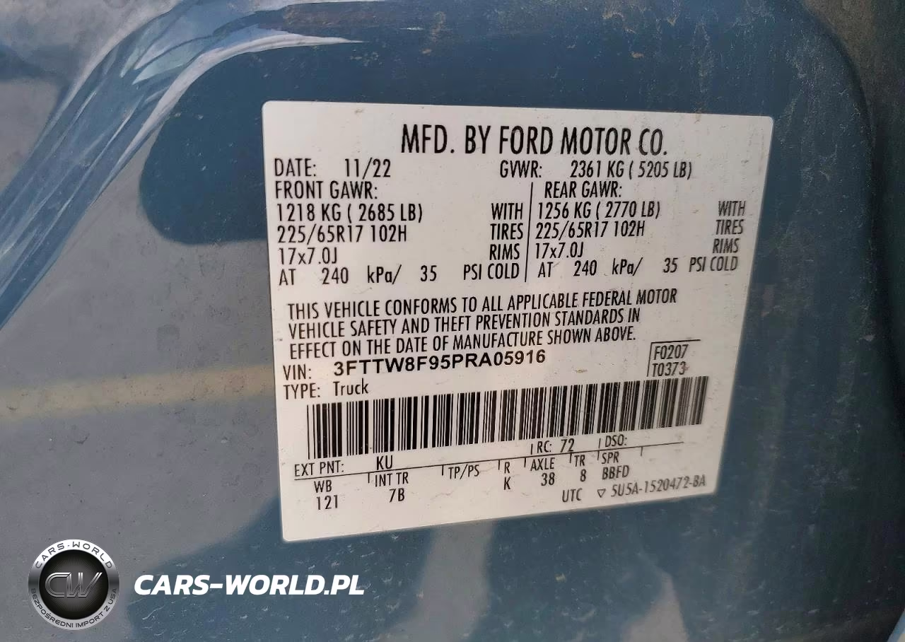 2023 Ford Maverick Xl VIN:3FTTW8F95PRA05916 - 12