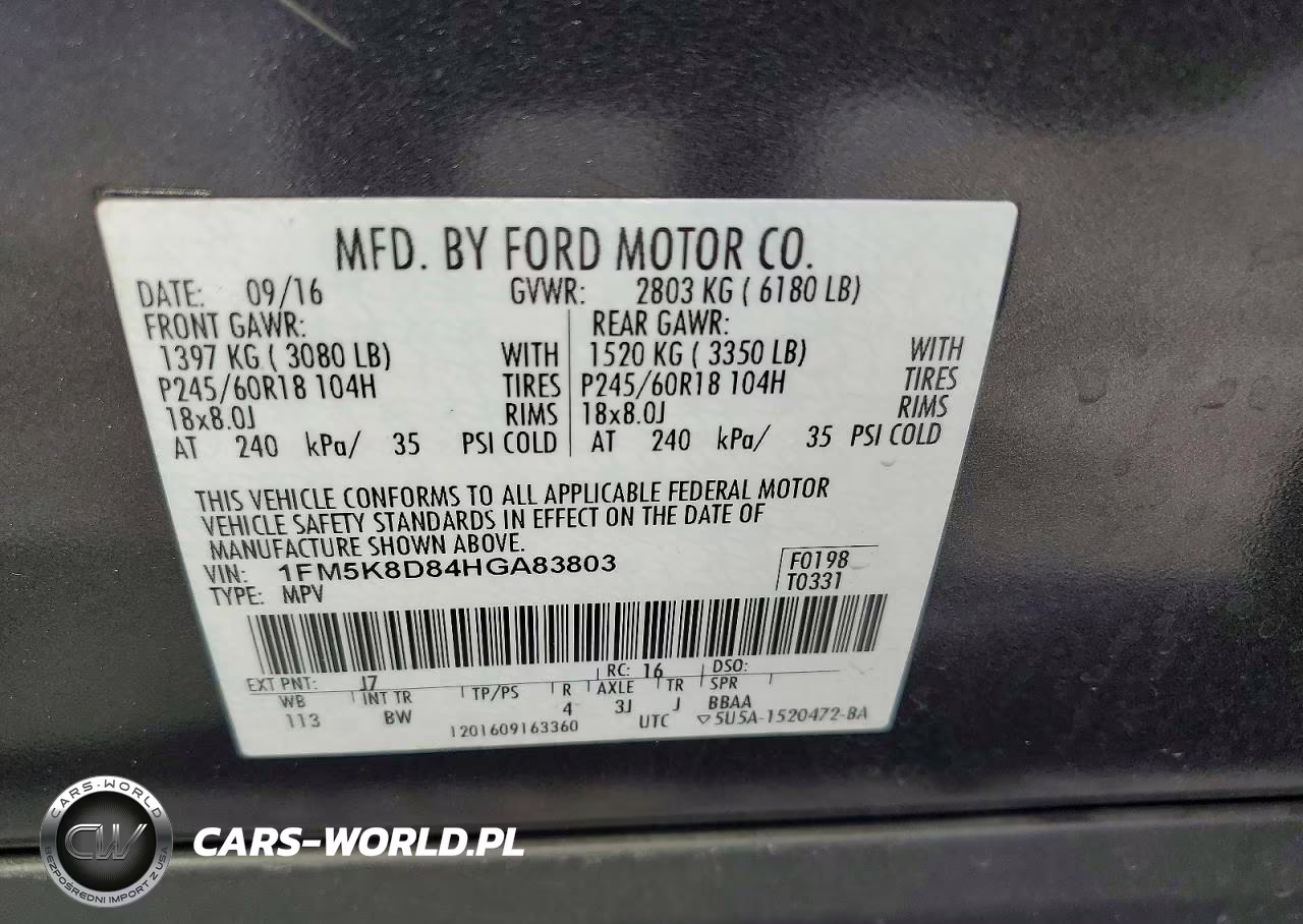 2017 Ford Explorer Xlt VIN:1FM5K8D84HGA83803 - 13